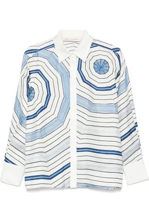 Sandro X Louise Bourgeois zijden blouse met print