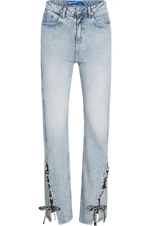 Karl Lagerfeld High waist jeans met veters