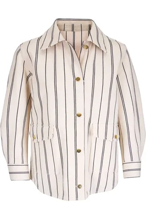 AKRIS Gestreept shirtjack