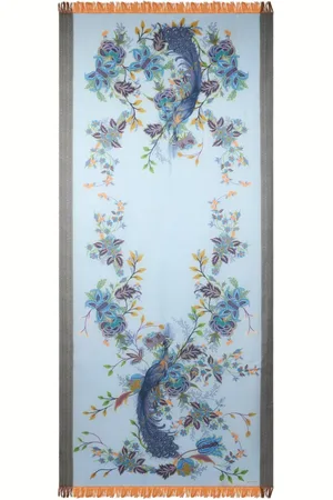 Etro Wollen sjaal met pauwprint