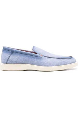 santoni Loafers met denim print