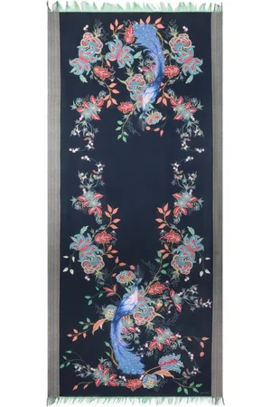 Etro Wollen sjaal met pauwprint