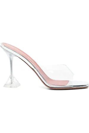 Amina Muaddi 105mm Lupita Glass muiltjes
