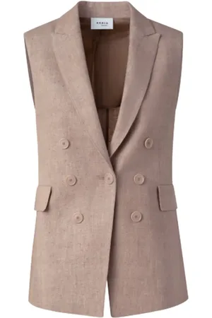 AKRIS Mouwloze blazer met dubbele rij knopen