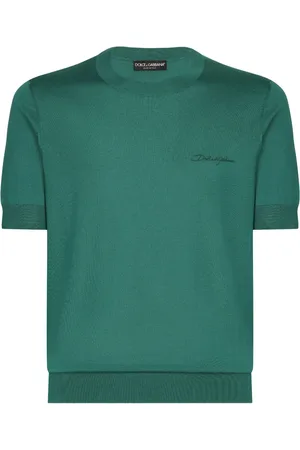 Dolce & Gabbana Zijden trui met geborduurd logo