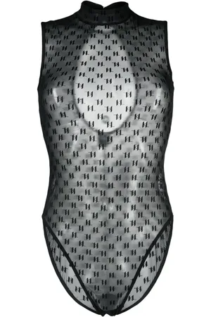 Karl Lagerfeld Doorzichtige body met monogram