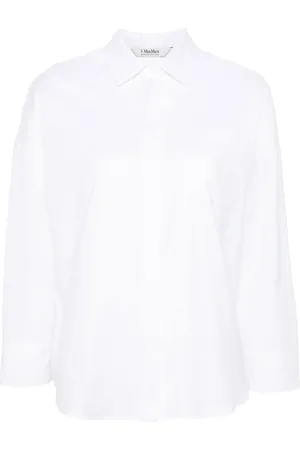 Max Mara Popeline shirt met logolabel