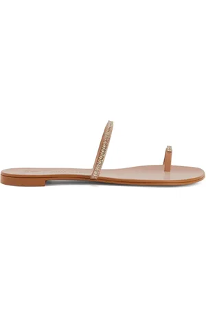Giuseppe Zanotti Teenslippers met kristal