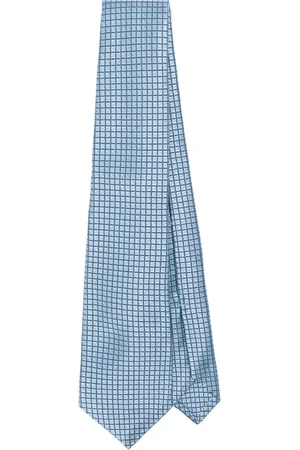 Kiton Zijden stropdas met patroon