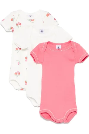 Petit Bateau Drie katoenen rompers
