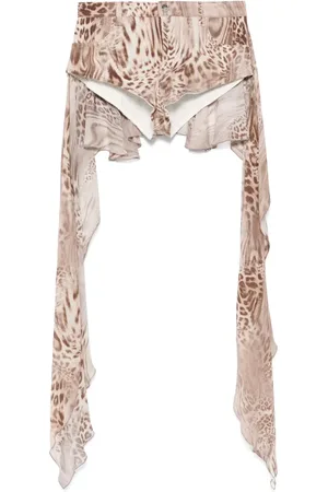 BLUMARINE Shorts met print en fladderdetail