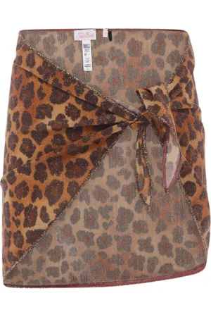 MC2 SAINT BARTH Wikkelrok met luipaardprint