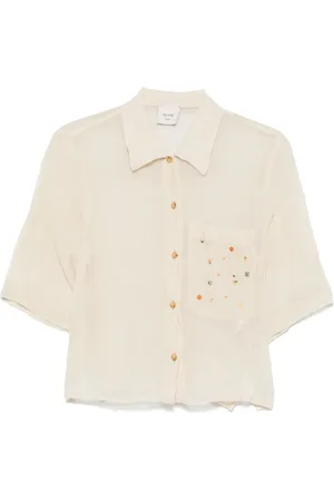 ALYSI Shirt verfraaid met kralen