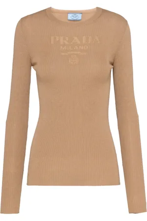 Prada Trui met intarsia logo