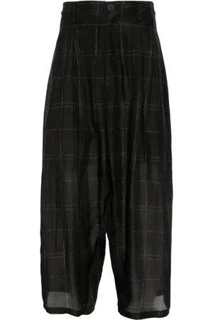 YOHJI YAMAMOTO Geruite plooibroek