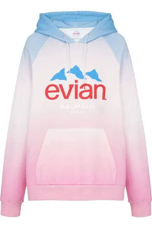 Balmain X Evian hoodie met kleurverloop