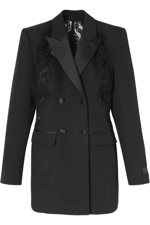 VERSACE Blazer met dubbele rij knopen en kant