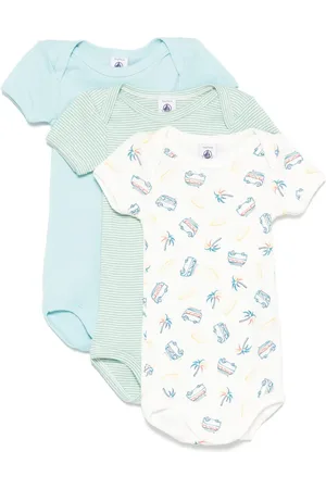 Petit Bateau Drie katoenen rompesr