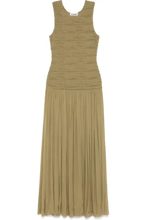 Jil Sander Crêpe mouwloze maxi