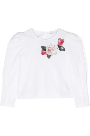 MONNALISA Shirt met geborduurde bloemen