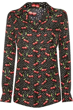 Philipp Plein Cherries zijden blouse
