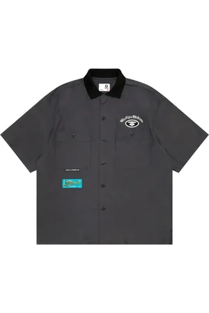 A Bathing Ape Overhemd met korte mouwen en logo