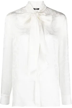 VERSACE Satijnen blouse met barok jacquard