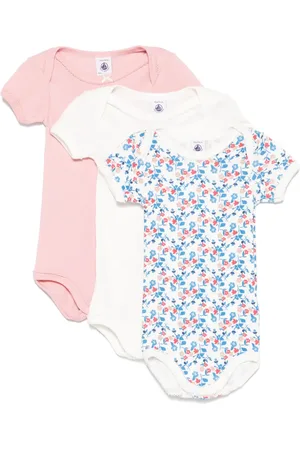 Petit Bateau Drie katoenen rompesr