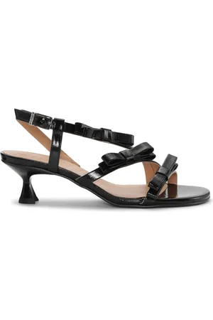 Ganni 25 mm sandalen met kittenhak en strikdetail