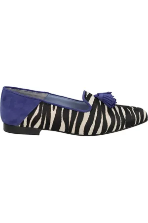 Blue Bird Loafers met zebraprint