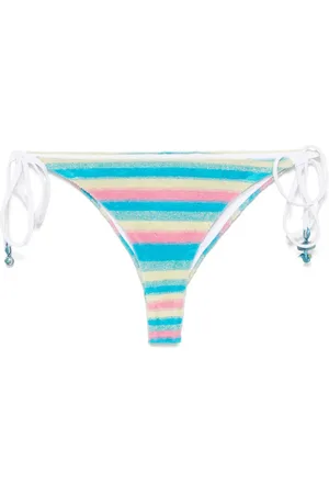 Casablanca Gestreepte bikinislip van badstof
