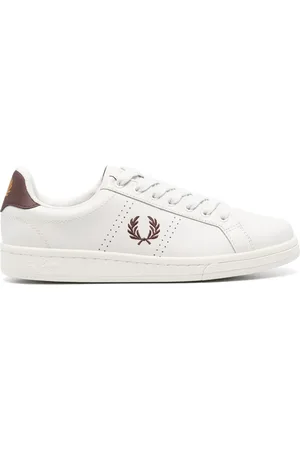 Fred Perry Leren sneakers met geborduurd logo