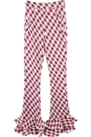 AMBUSH Broek met gingham ruit en ruches