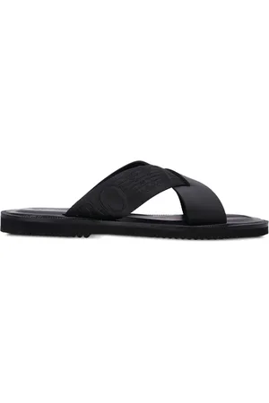 Emporio Armani Leren sandalen met logoband