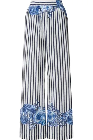 Alberta Ferretti Gestreepte katoenen broek