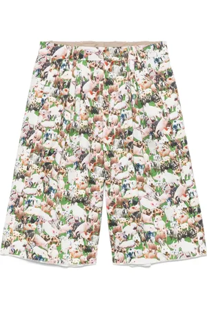 BLESS Geplooide shorts met varkensprint