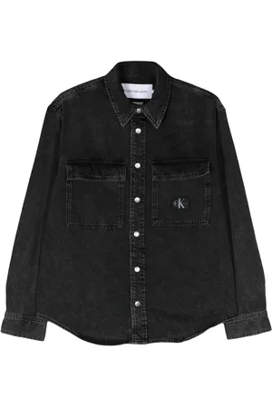 Calvin Klein Denim overhemd met logopatch