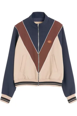 VALENTINO GARAVANI Sweater met logopatch en rits