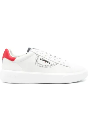 Blauer Leren sneakers