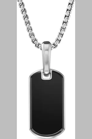 David Yurman Zilveren Chevron naamplaatje (21mm)