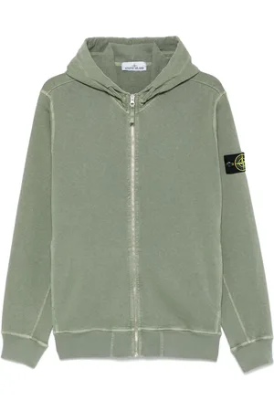 Stone Island Fleece hoodie met malfilé