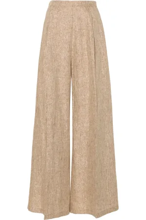 FORTE FORTE Lurex high waist palazzo broek