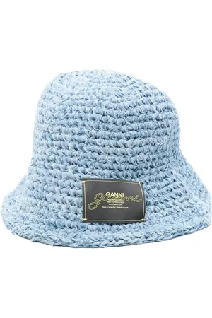 Ganni Denim handgebreide vissershoed