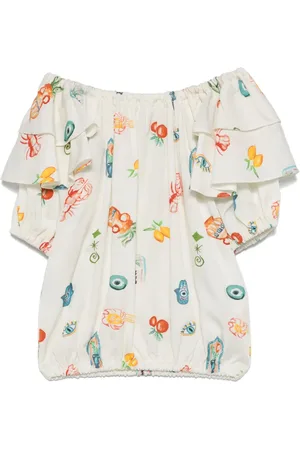 Le pandorine Shirt print en ruches
