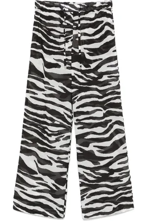 The Attico Doorzichtige broek met zebraprint