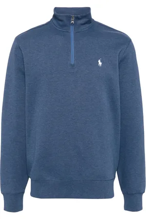 Ralph Lauren Sweater met geborduurd logo en halve rits