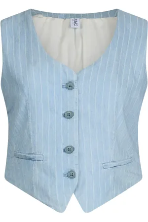 Liu Jo Denim gilet met krijtstreep