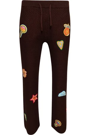 Casablanca Gehaakte broek met patch