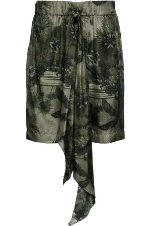 Roberto Cavalli Zijden shorts met print