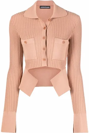 ANDREADAMO Ribgebreide top